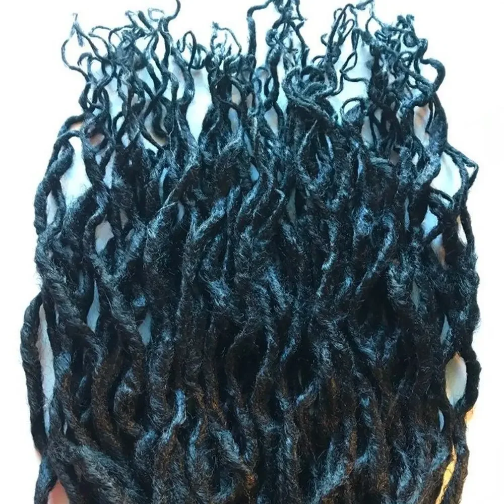Handmade black wavy